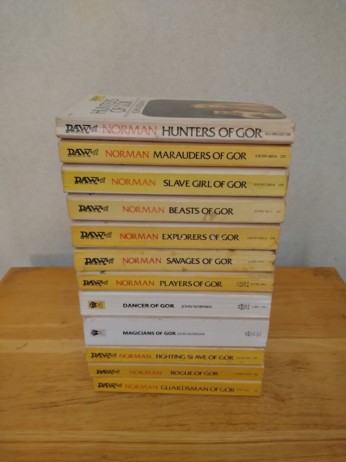 Vintage Lot Of 12 John Norman GOR Series Daw Books Sci-Fi Fantasy 1974-1988