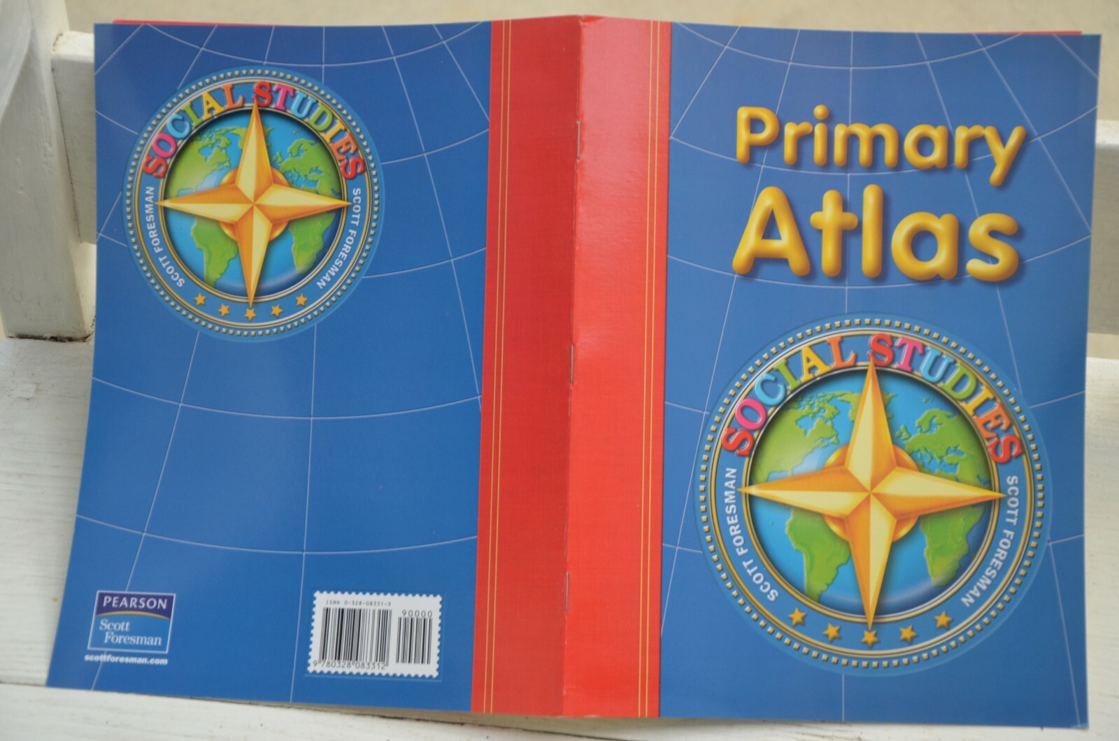 Primary Atlas Scott Foresman Social Studies Grades 1-3, 16 pages, homeschooling