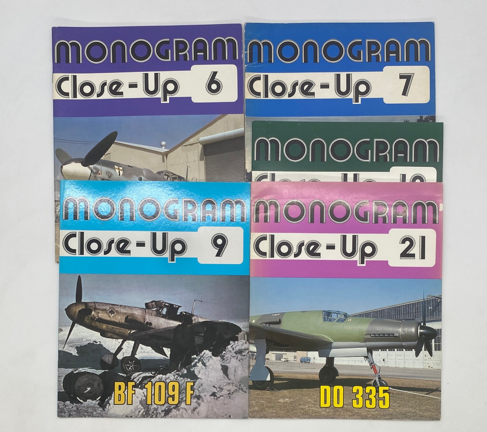 Monogram Close-Up Set Lot 6 7 9 12 21 Messeshmitt 109G BF109F Horten 229 DO 335