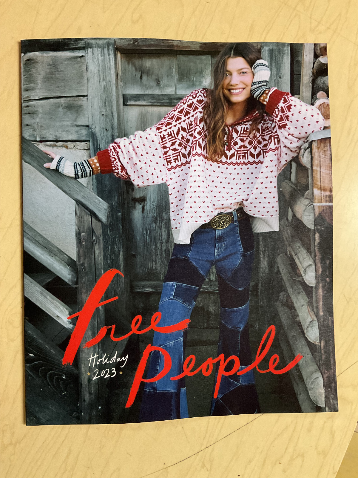 Holiday 2023 Free People catalog sexy cover with 43 pages Christmas Edition
