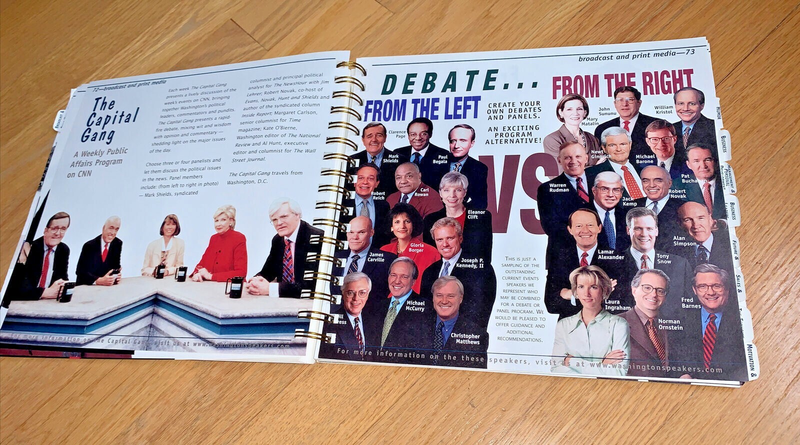 2000 THE WASHINGTON SPEAKERS BUREAU catalog 216 pages THATCHER +100’s more