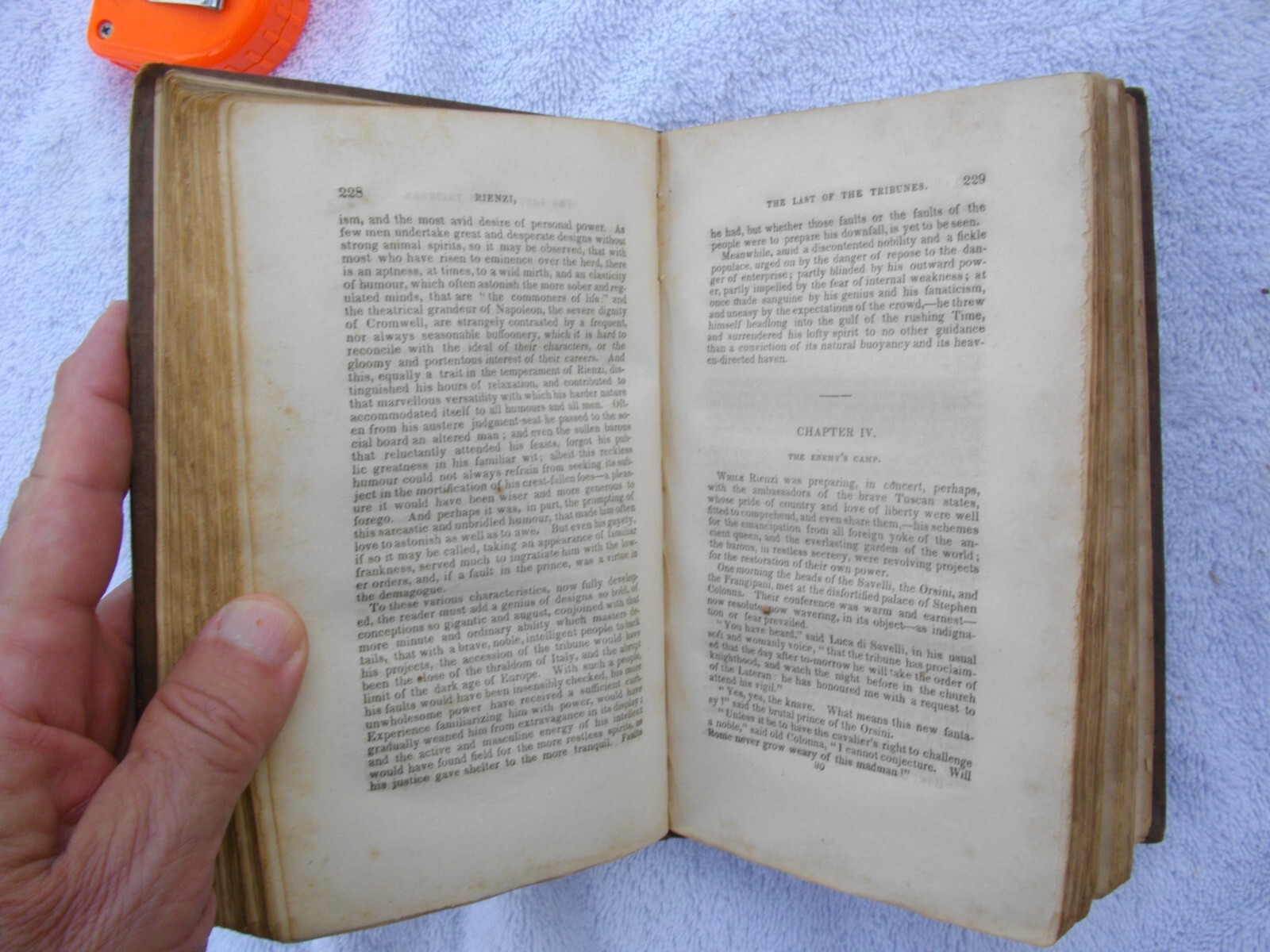 Rienzi, Last of The Tribunes by Sir E. Bulwer-Lytton 1835 Edition Rare Book