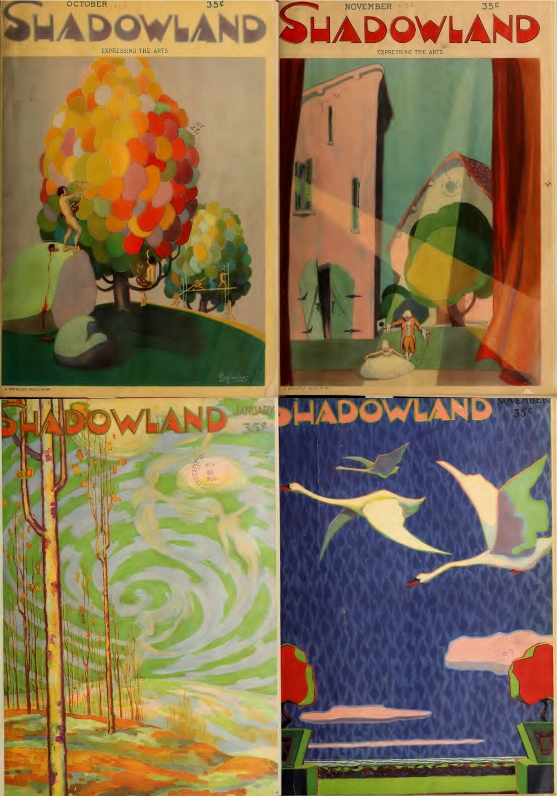 36 Old Issues of Shadowland – Art Dance Film Fashion Magazine (1919-1923) on USB