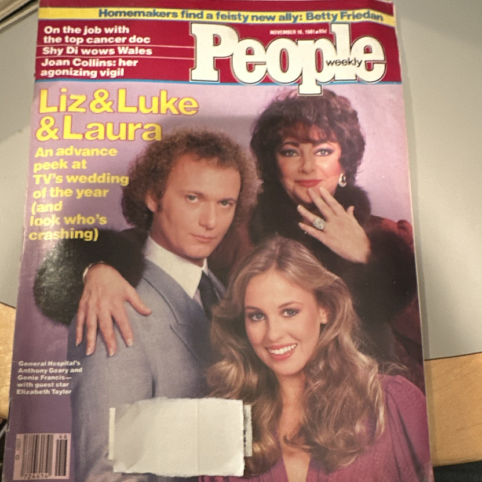 People Weekly Illustrated Magazine November 1981 TV Wedding Liz Luke Laura Issue