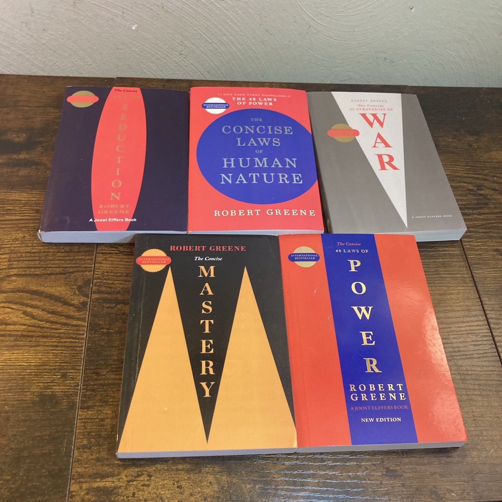 Robert Greene 5 Book Set Laws of Power Seduction Mastery Greene Collection