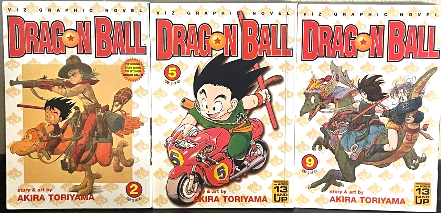 Dragon Ball Lot of (3) Akira Toriyama Viz Graphic Novels 1st Print 2000 Manga