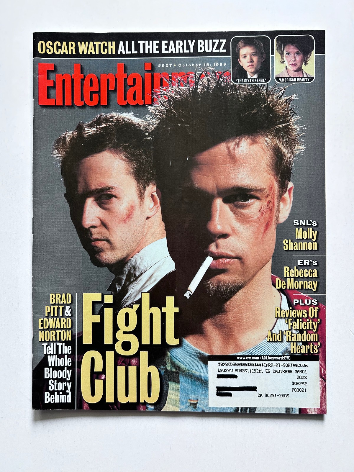 Entertainment Weekly Oct 15, 1999 Fight Club Brad Pitt Edward Norton Fincher