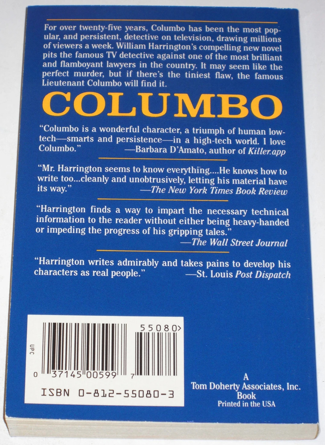 1996 NEVER READ COLUMBO Game Show Killer Peter Falk Vintage TV tie-in pb book NM