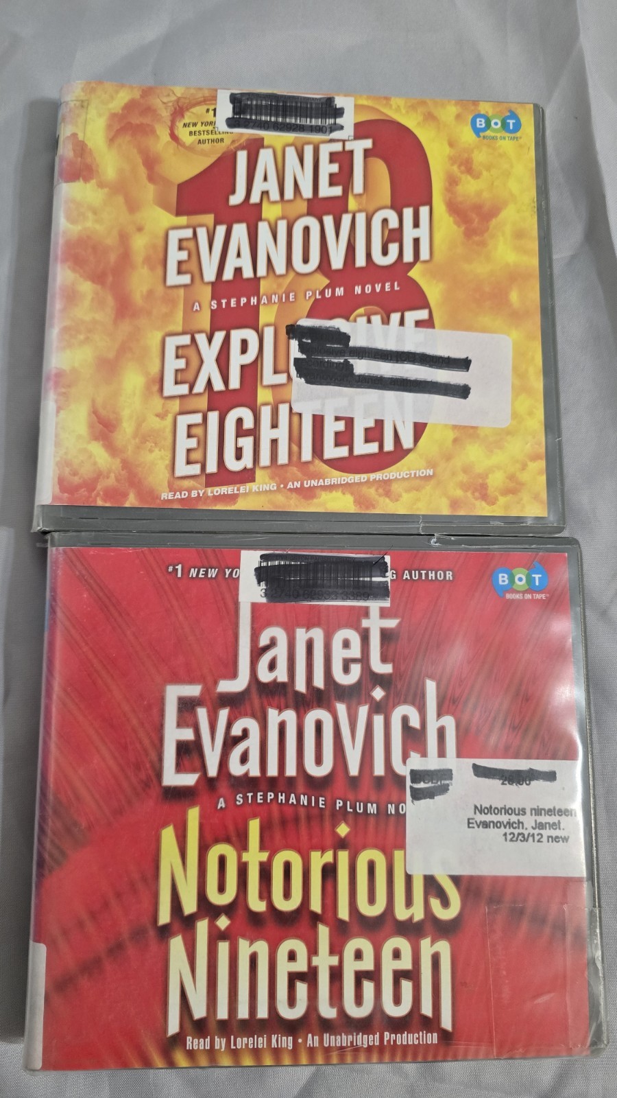 Janet Evanovich Audiobook CD Lot Stephanie Plum 18 & 19 Unabridged Books On Tape
