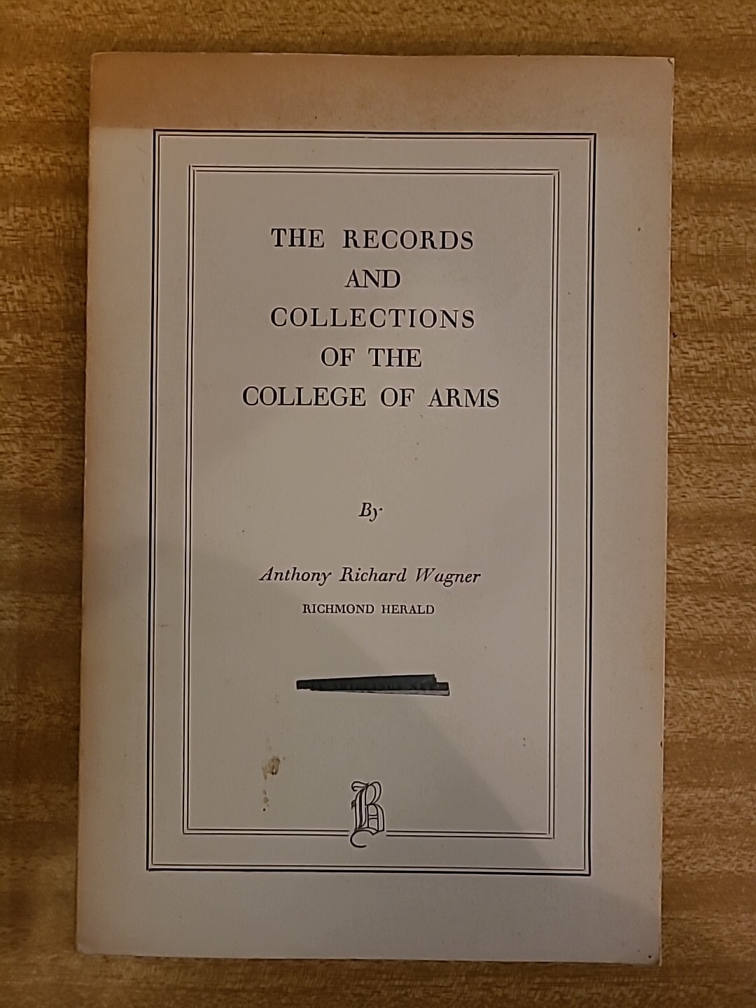 The Records and Collections of the College of Arms Paperback Book 1952 84 Pages