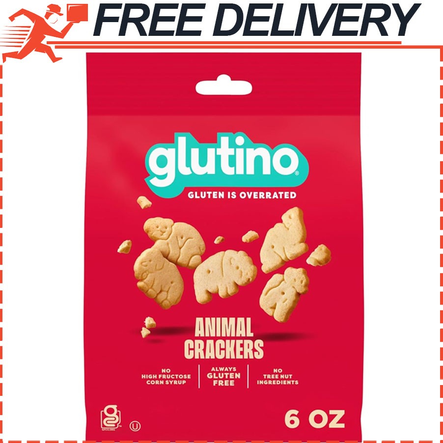Glutino Gluten Free Animal Crackers, Crunchy and Sweet, Original Flavor, 6 oz