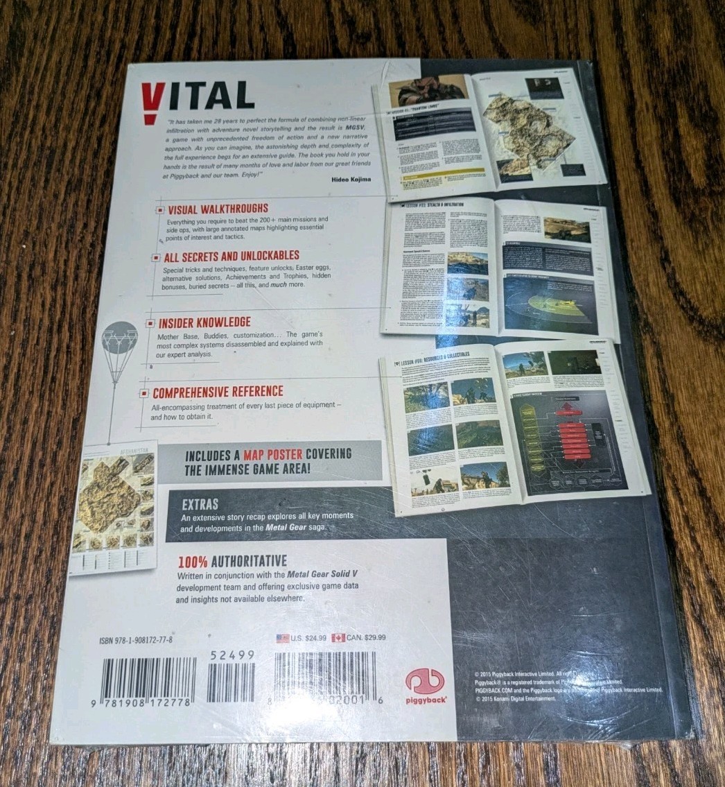 Metal Gear Solid V The Phantom Pain The Complete Official Guide Piggyback Sealed