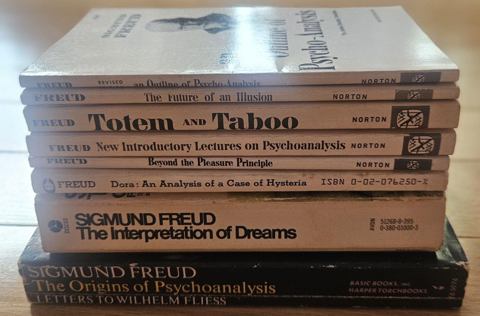 Lot Of 8 Paperback Books By Sigmund Freud Psychoanalysis Vintage Paperbacks