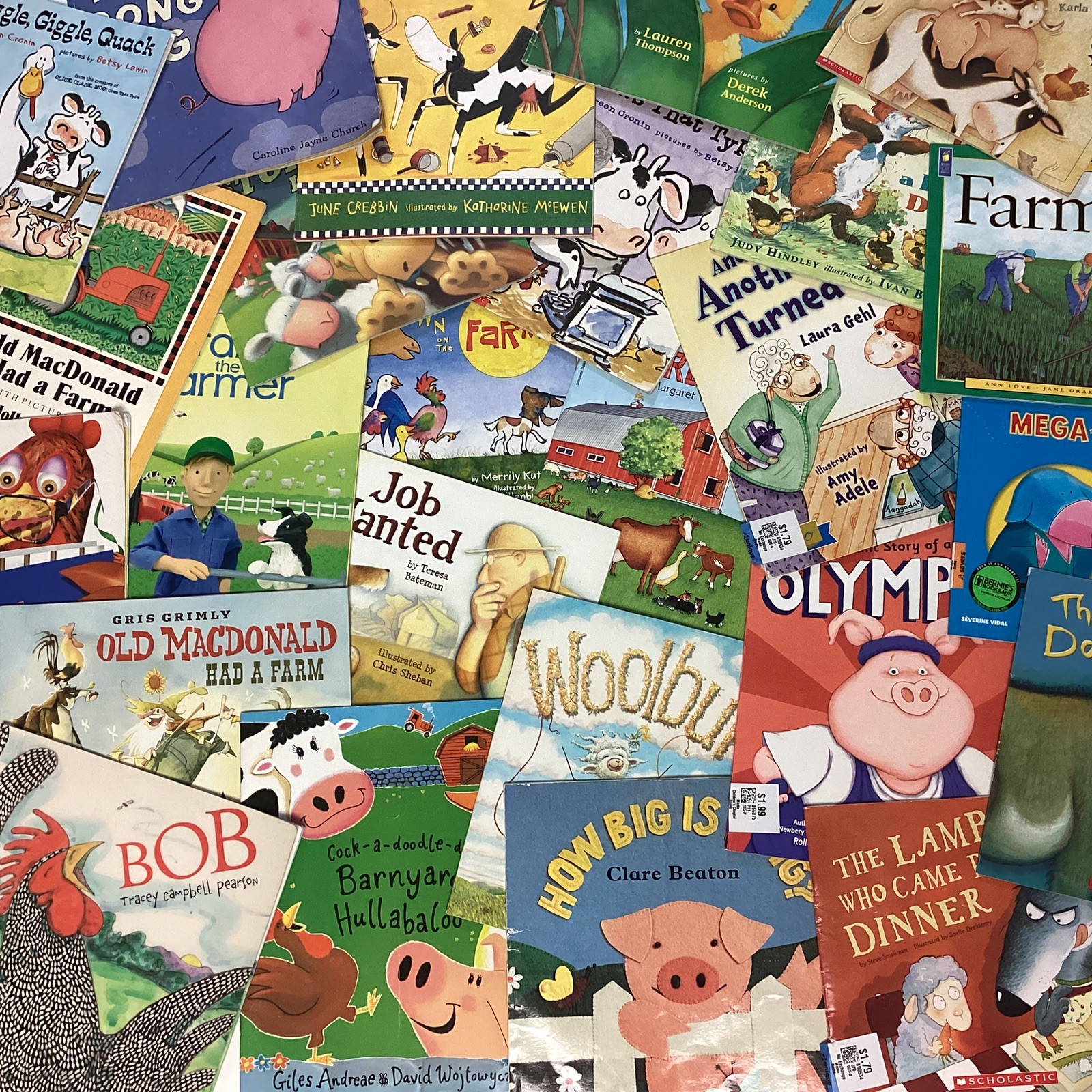 Children’s Random Farm & Animal Stories Preschool Daycare Classroom 20 Book Lot