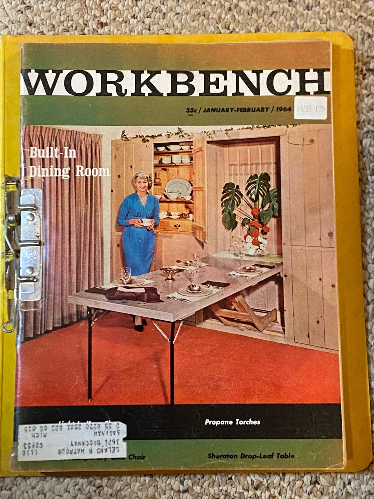 Lot of 6 Vintage 1964 Workbench Bimonthly Magazines In Binder