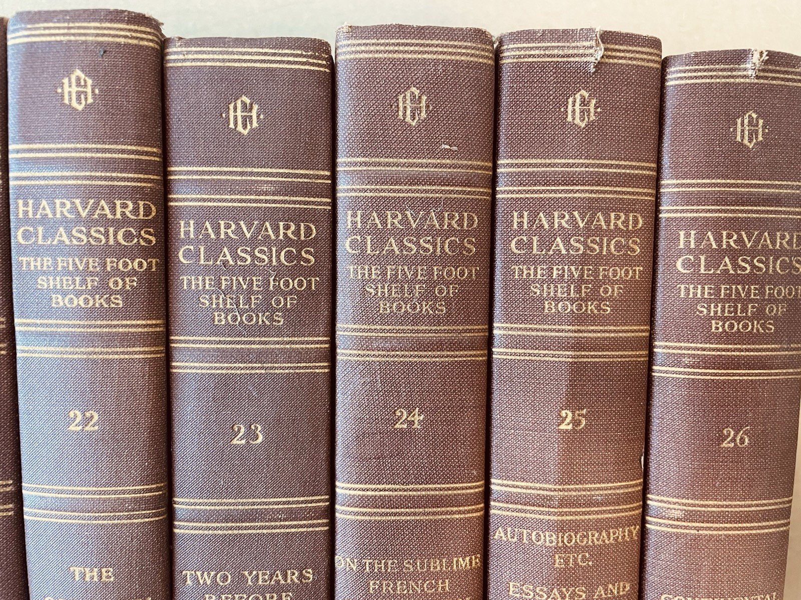 1909-1910 THE HARVARD CLASSICS – Five Foot Shelf of Books – Choose Your Volume