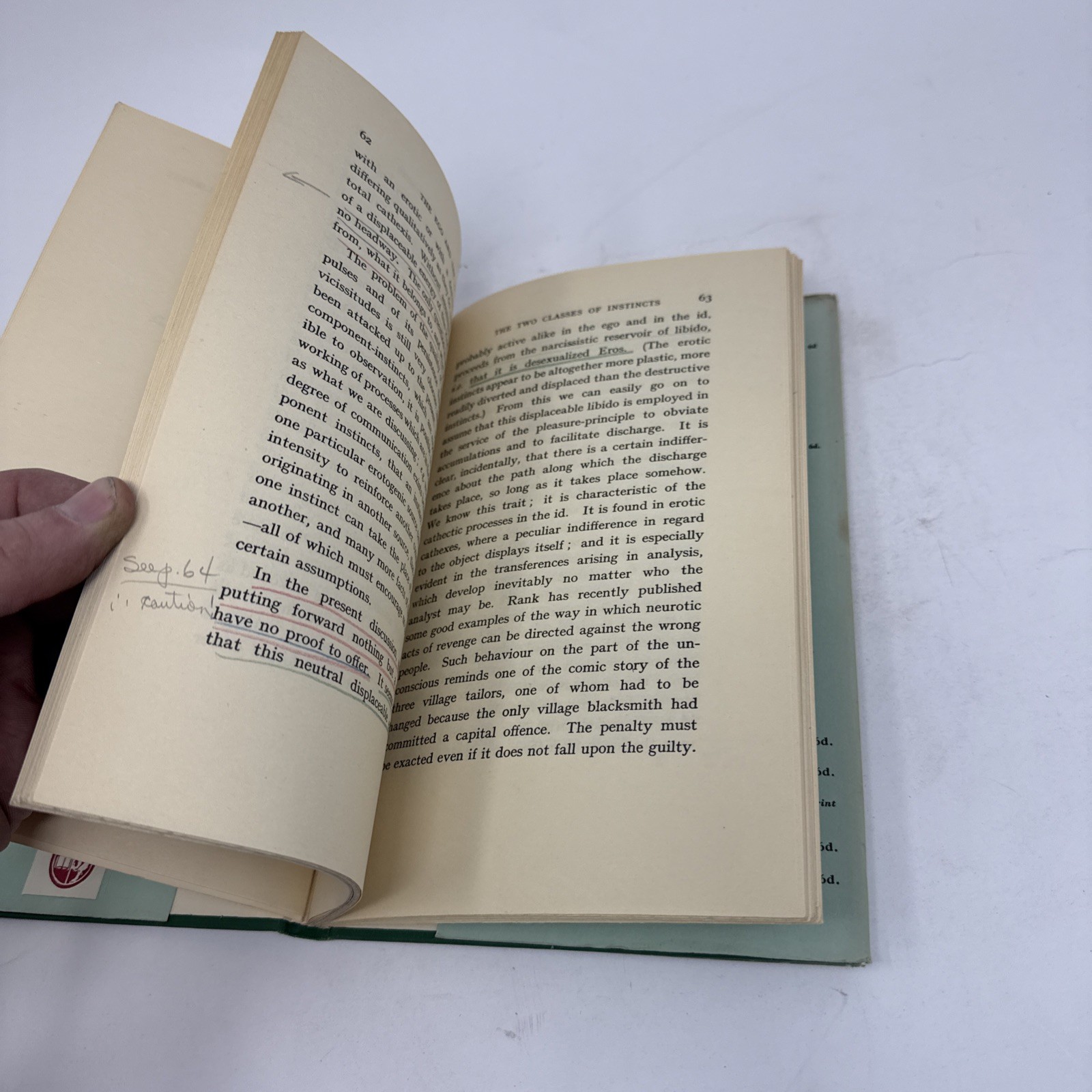 Sigmund Freud THE EGO AND THE ID 1st Edition 7th Impression