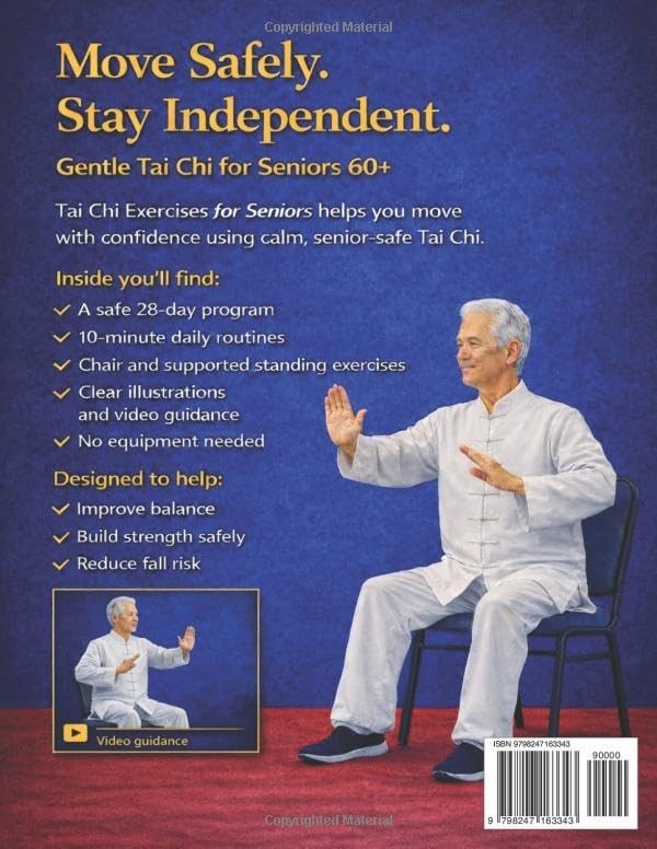 Tai Chi Exercises Seniors 28-Day Chair Standing Balance Strength Fall Risk 60+