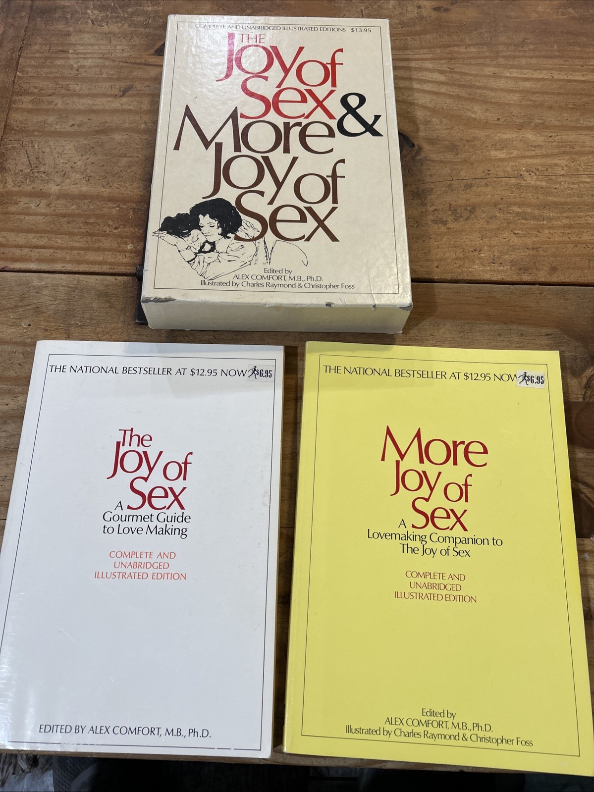 1972 THE JOY OF SEX AND MORE JOY OF SEX 2 Books Box Set by Dr Alex Comfort
