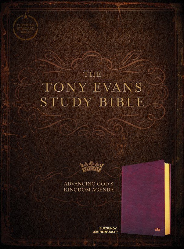 CSB Tony Evans Study Bible, Red Imitation Leather, Black Letter, Study Notes and