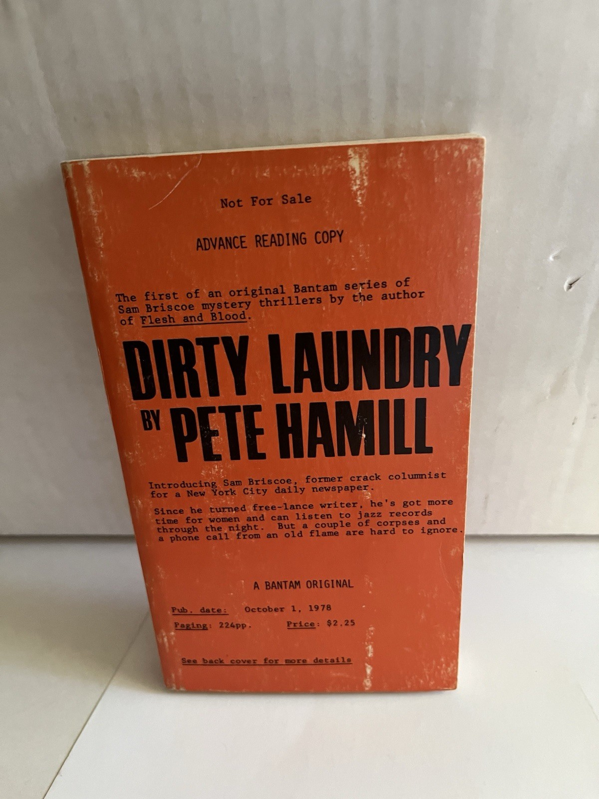 DIRTY LAUNDRY by Pete Hamill Bantam 1978 Advance Reader Copy ARC Good