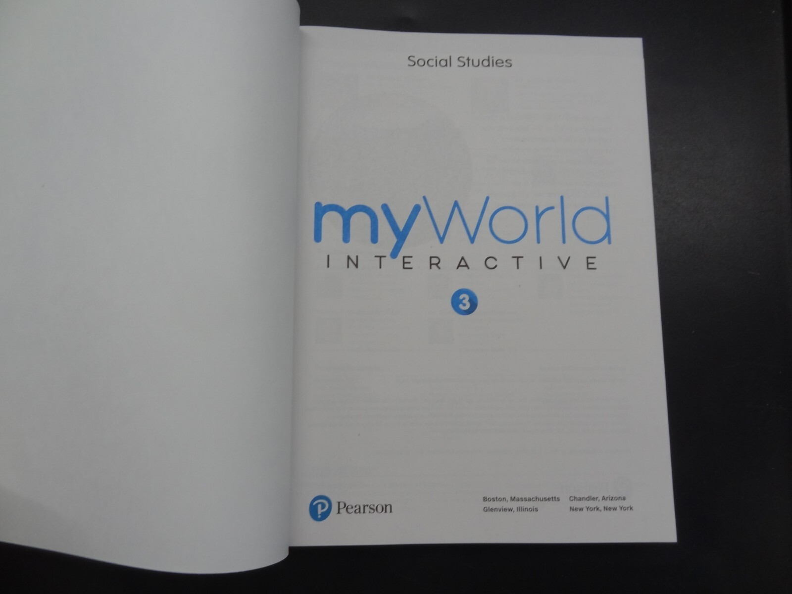 NEW Pearson Savvas myWorld My World Interactive Social Studies Grade 3 as Shown