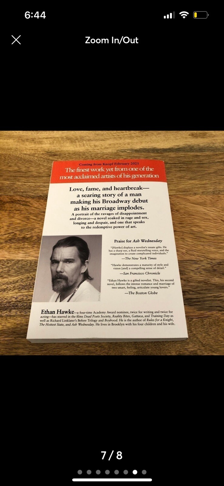 Ethan Hawke signed book + ARC lot! Rules for a Knight, A Bright Ray Of Darkness