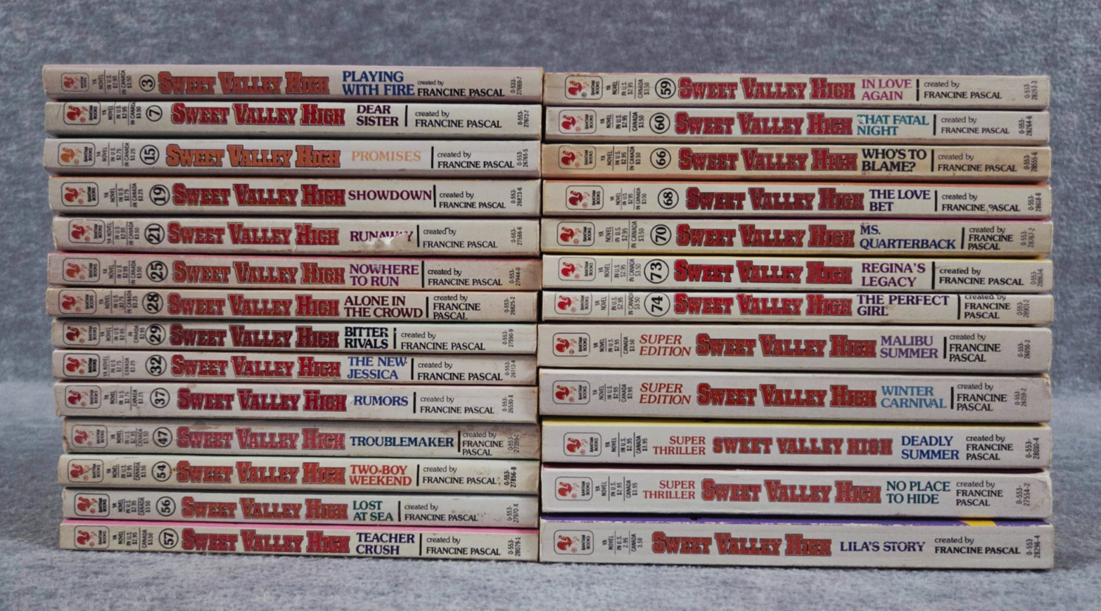Sweet Valley High 21 Paperback Regular & Super Edition 1980s Lot
