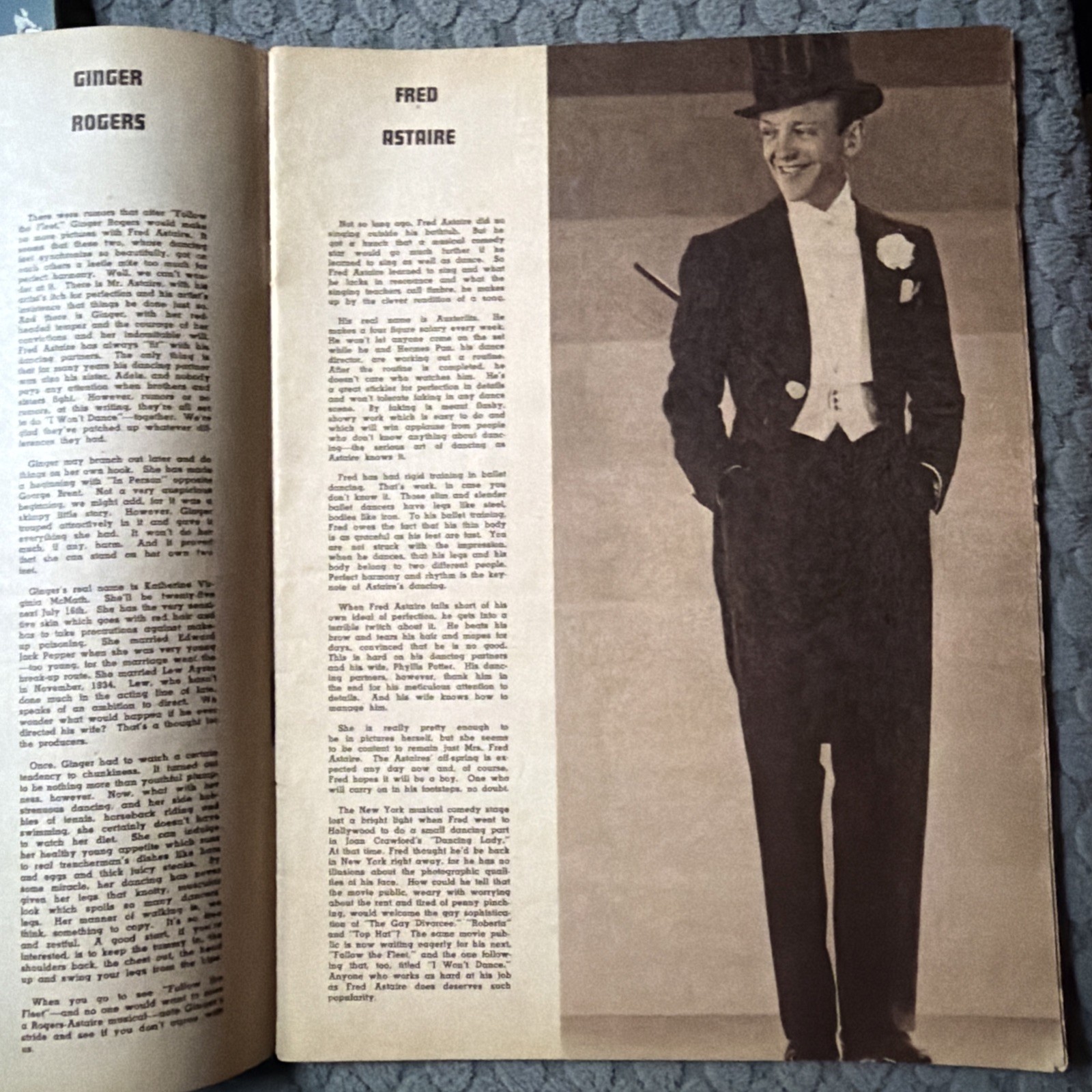 Vintage Screen Album For 1936 Magazine Claudette Colbert