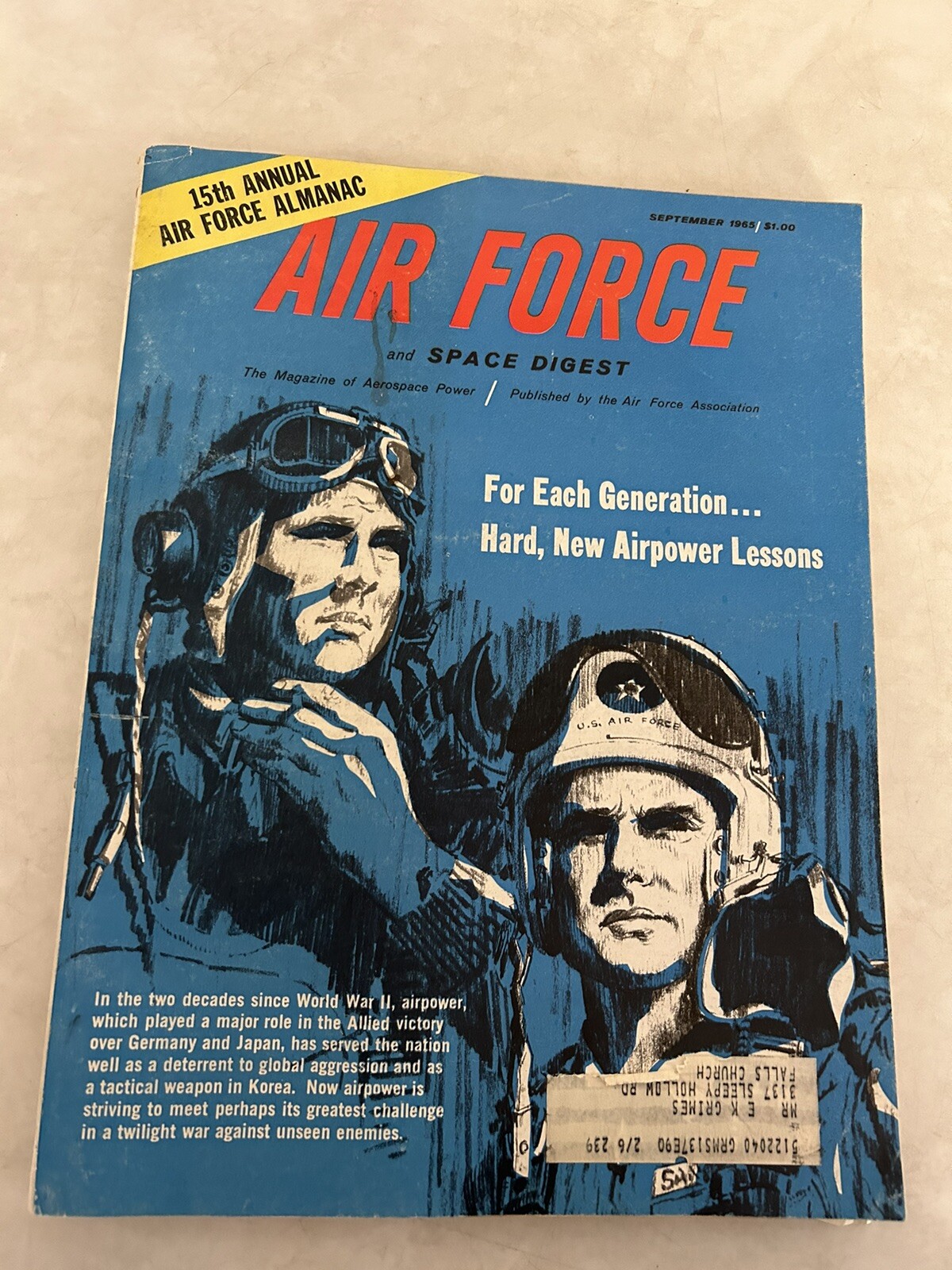 Air Force And Space Digest Magazine September 1965, 15th Annual Almanac v48 #9