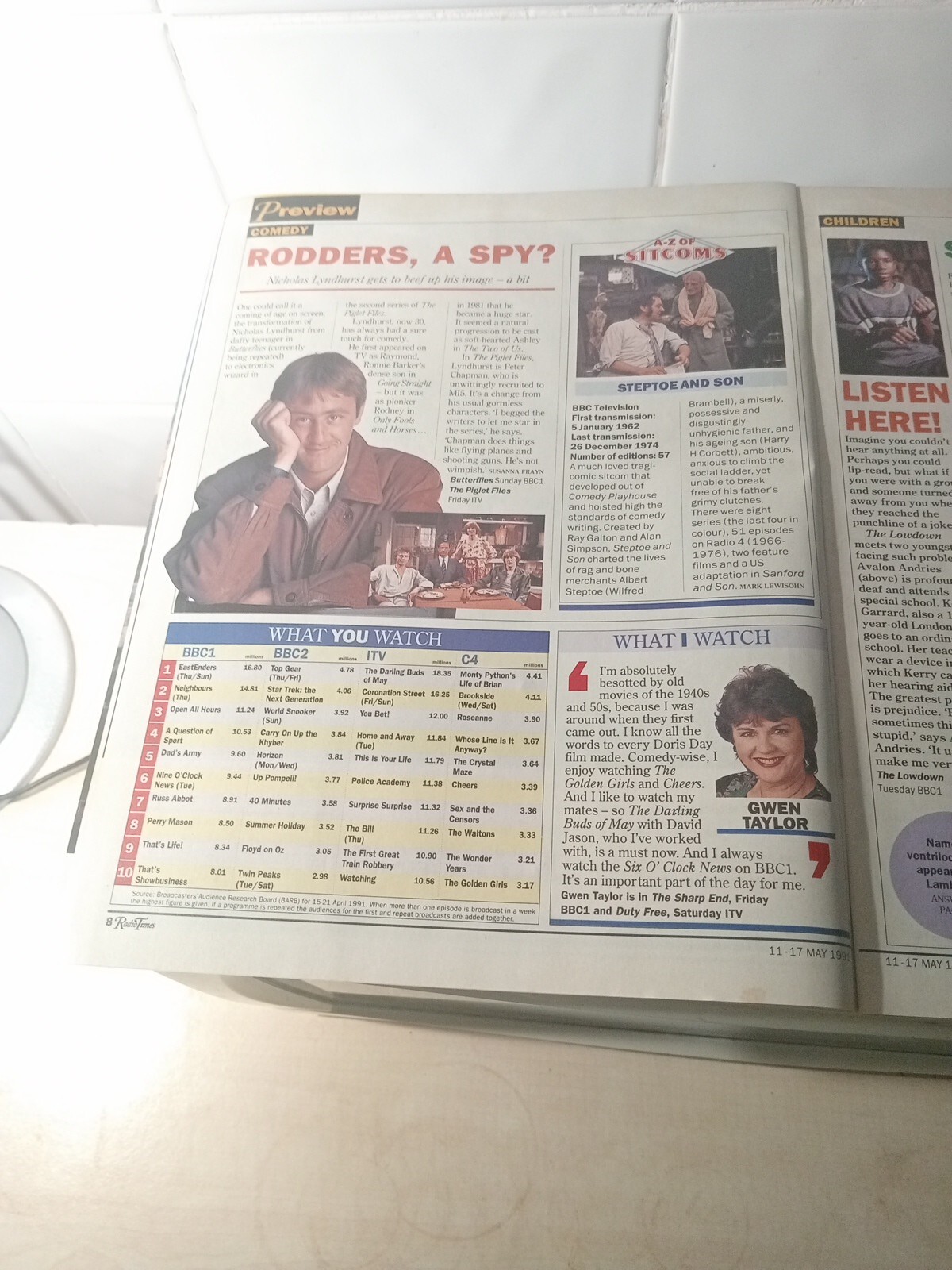 Radio Times 11-17 May 1991 Gary Oldman, Thitysomething