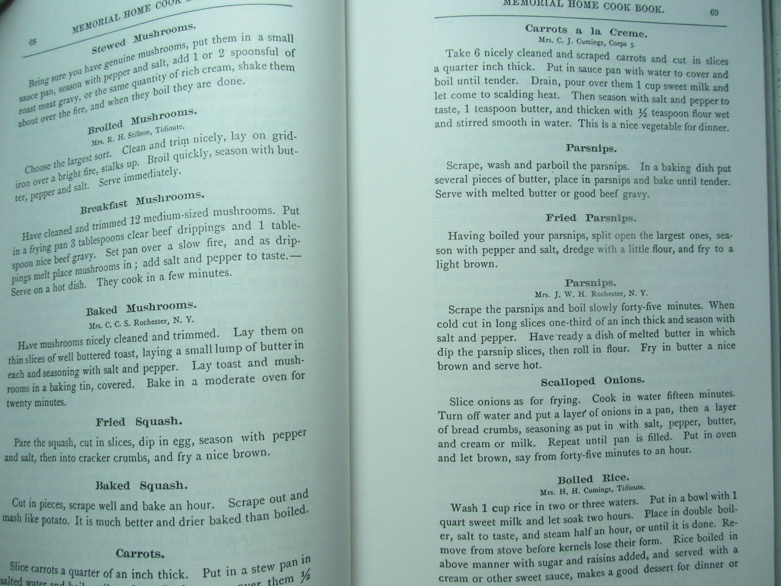 1993 Reproduction of 1891 Memorial Home Cook Book – Brookville PA – 238 Pages