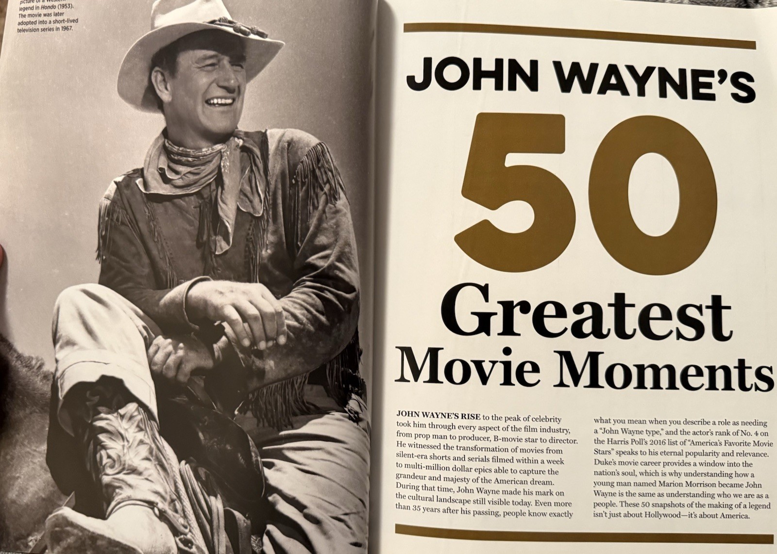 John Wayne Official Collector’s Edition Magazine Volume 16 2017 Topix Media Lab