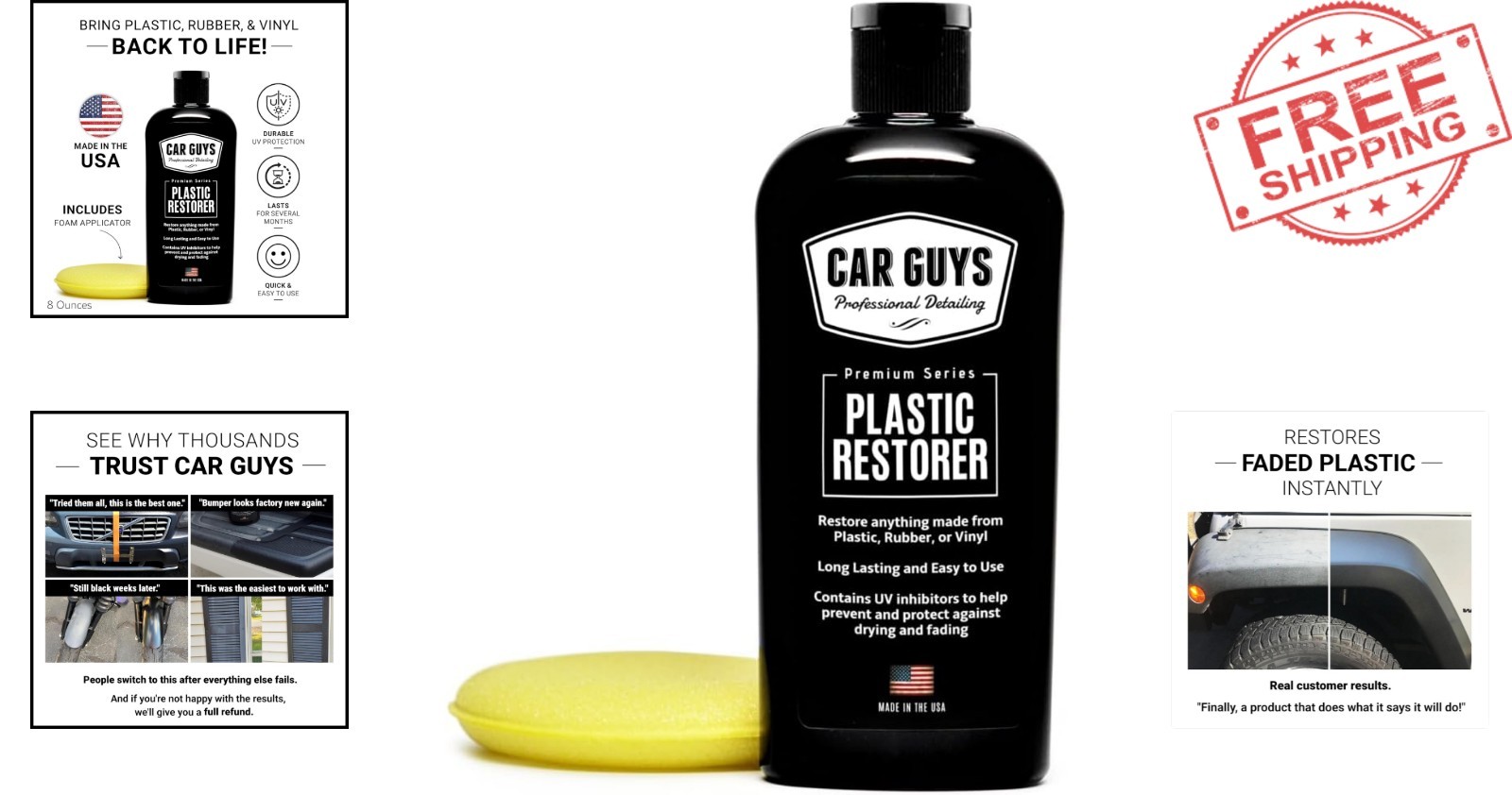 Ultimate Plastic Restorer – Long-Lasting, Water-Repellent Detailing Kit (8 Oz)