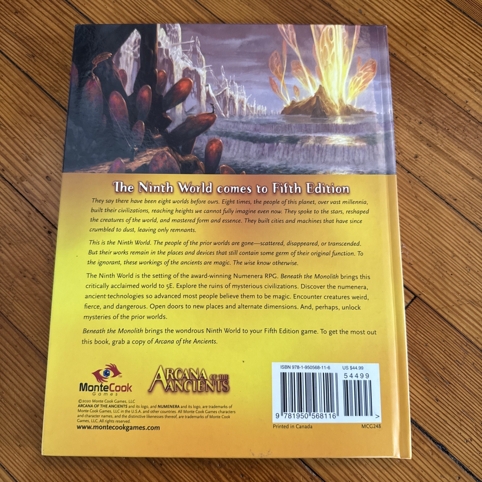 Beneath the Monolith Ninth World Setting by Monte Cook Games, Hardcover