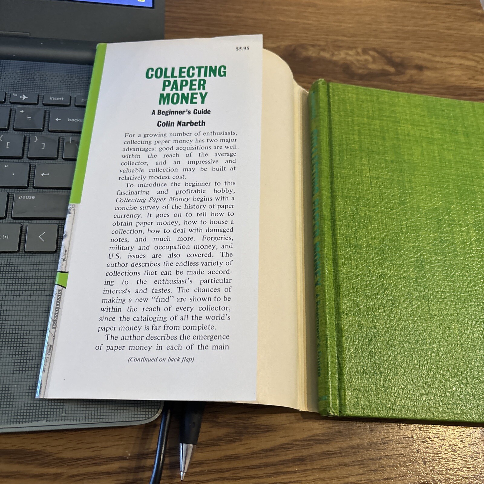Collecting Paper Money A Beginners Guide – by Colin Narbeth 1973 Regnery HC DJ