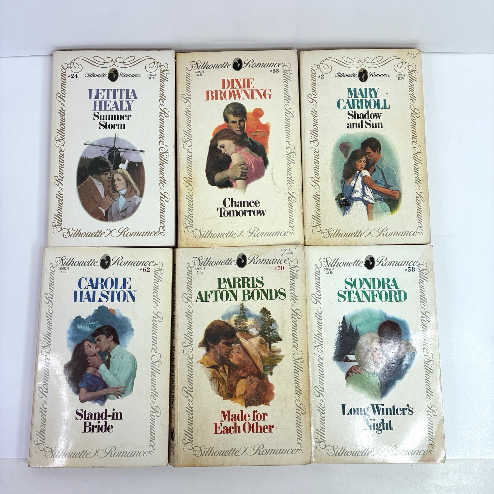 Lot of 18 Vintage Silhouette Romance Novels Paperback Books Mixed Authors