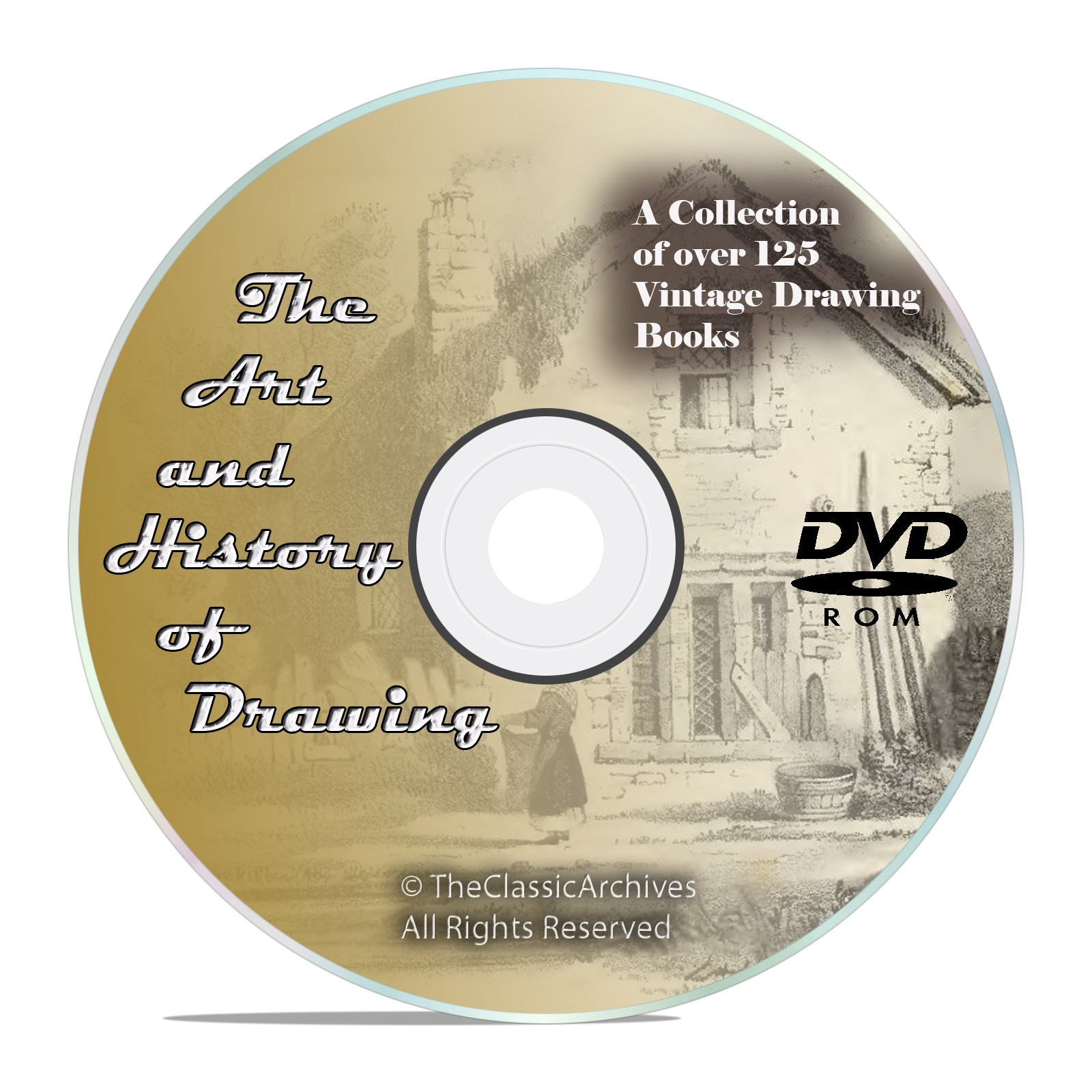 127 Books on DVD, Library of Drawing, Learn to Draw, Sketch How to Paint DVD V54
