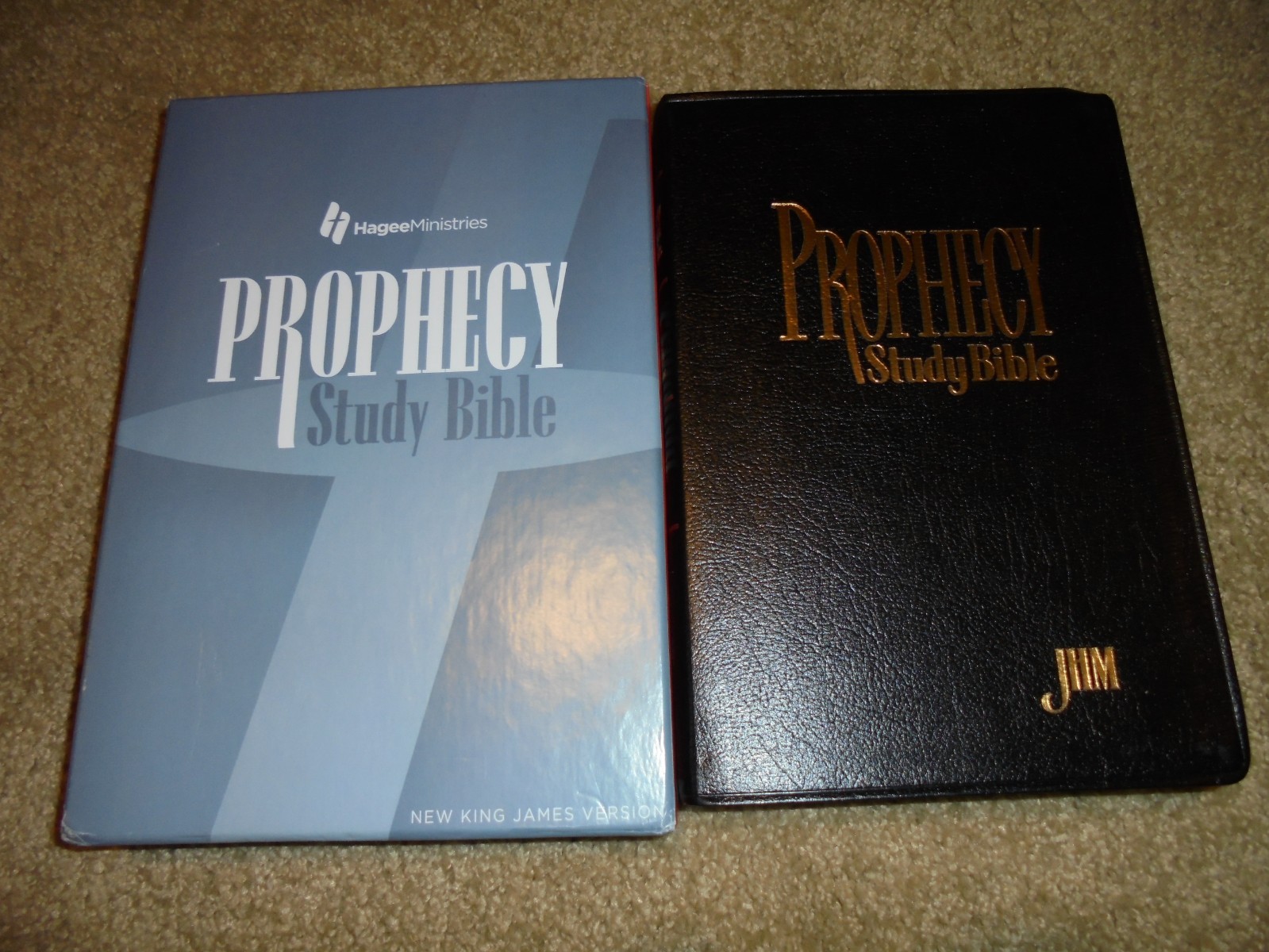 1997 Prophecy Study Bible John Hagee Ministries NKJV Black Bonded Leather