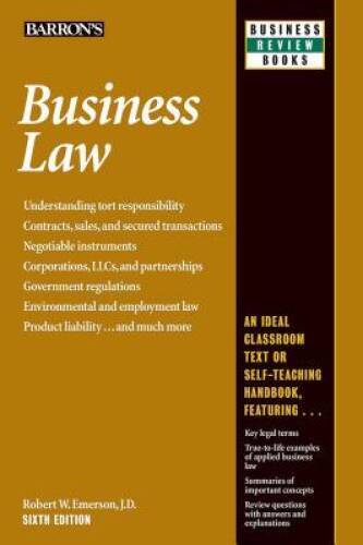Business Law (Barron’s Business Review) – Paperback – VERY GOOD