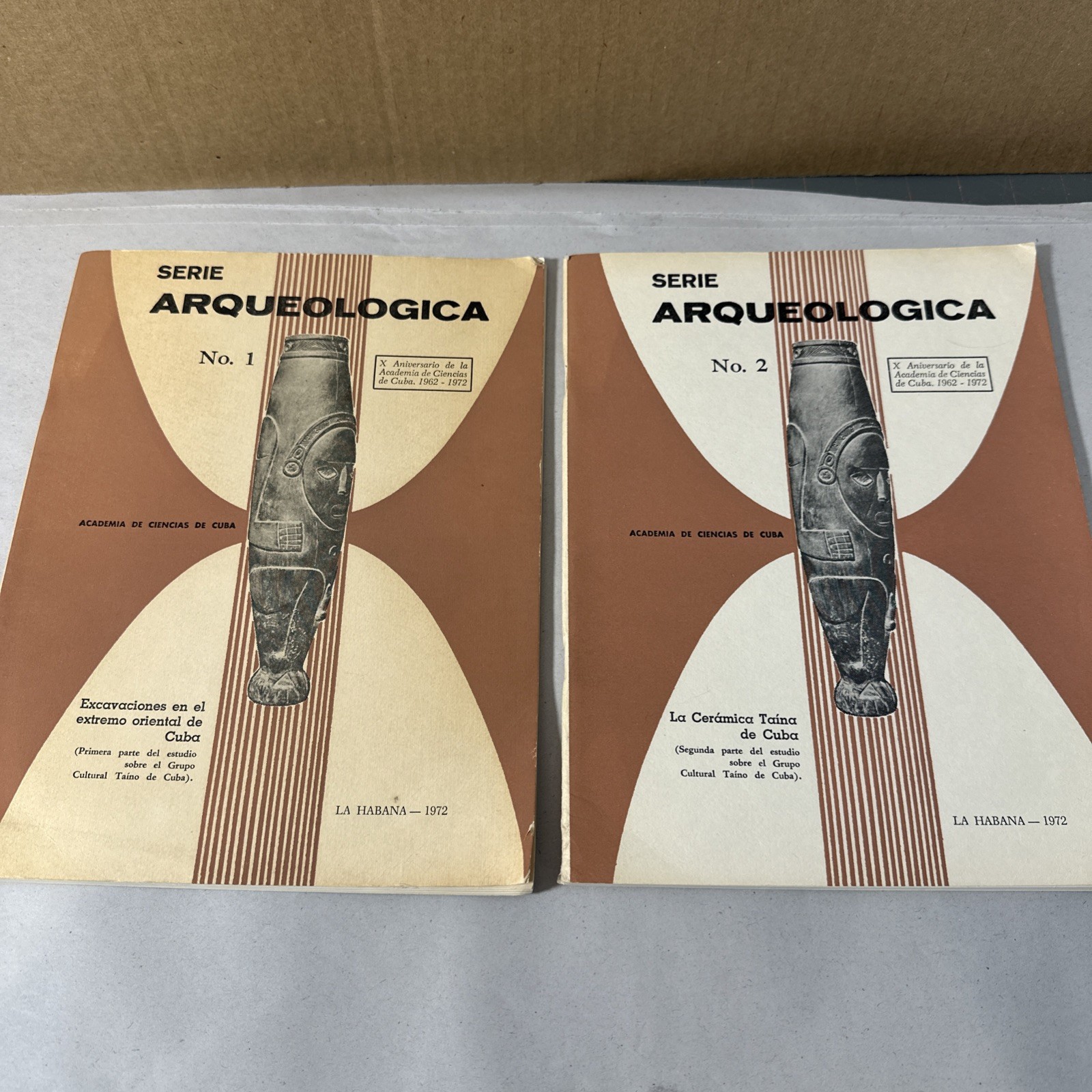 Serie Arqueologica Cuba Archaeology Rare Journal 1972 Photos Maps Volume 1 & 2