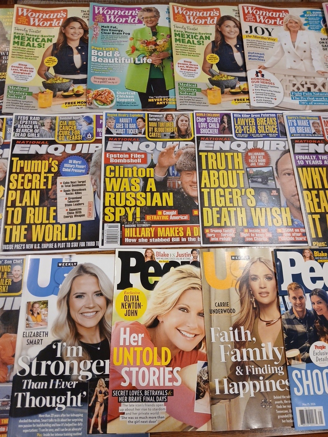 TABLOID MAGAZINE LOT Of 23 Enquirer Us Weekly People Woman World 2026 Magazines