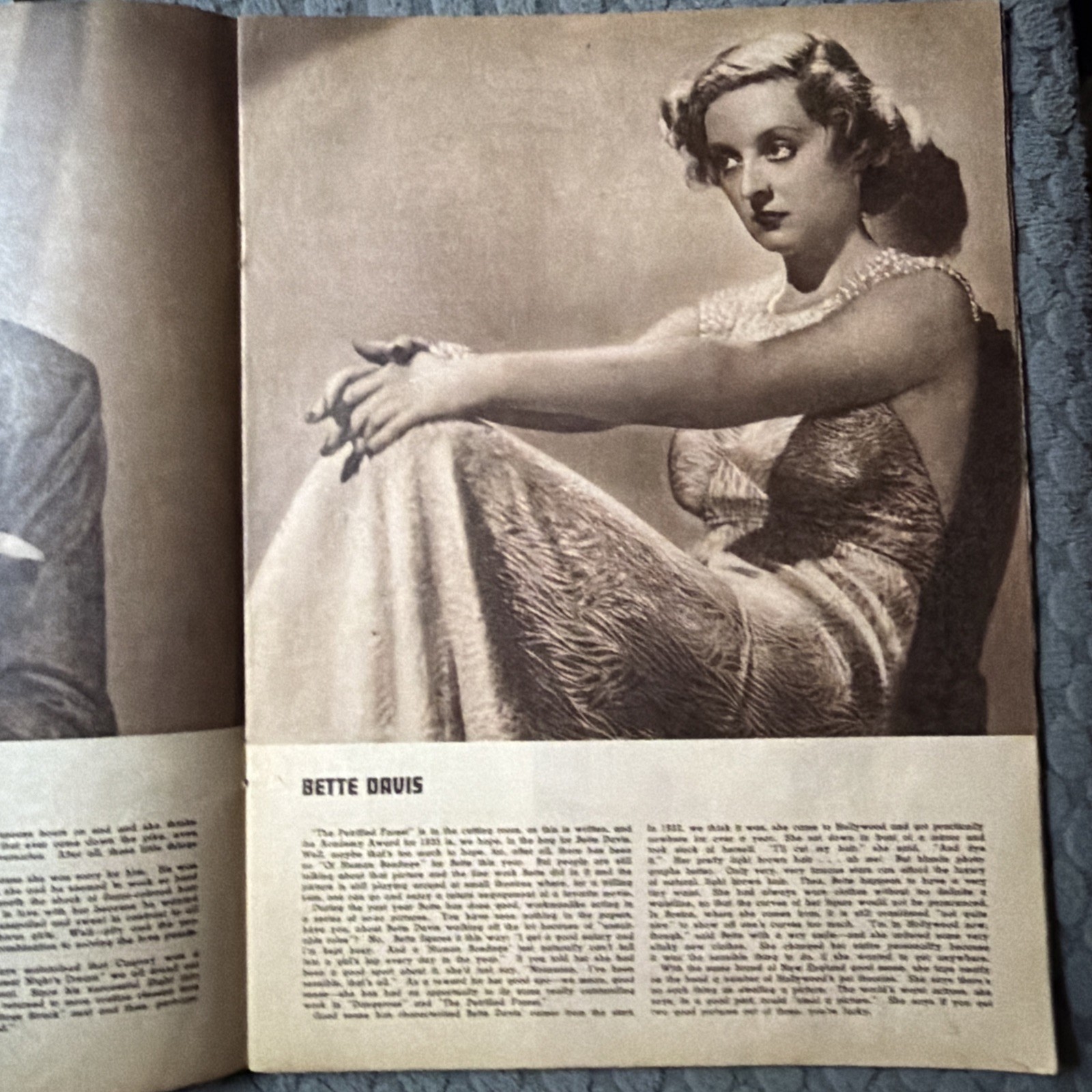 Vintage Screen Album For 1936 Magazine Claudette Colbert