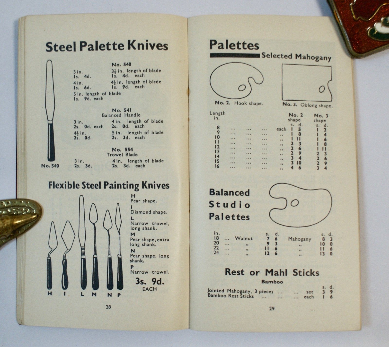 Rare Rowney’s Pocket Catalogue Of Artists’ Materials, Illustrated, 96p. 1930’s