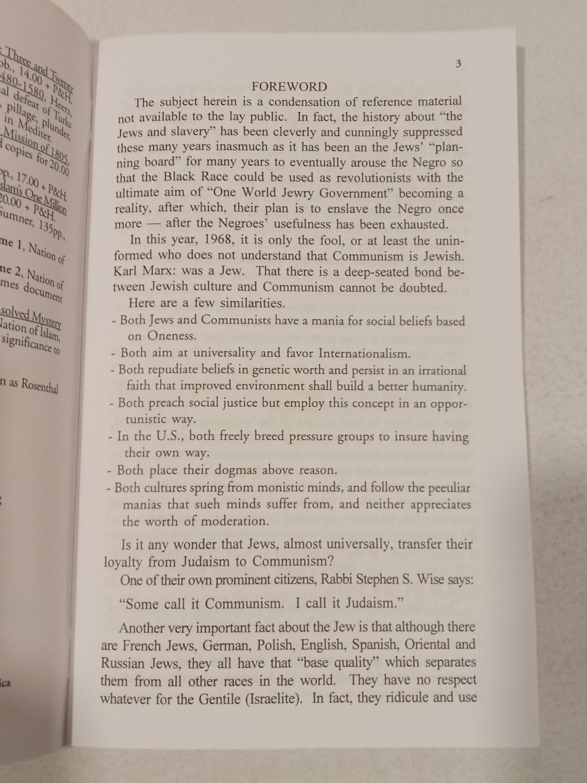 Who Brought the Slaves to America? (Jews Did) by Walter White SB