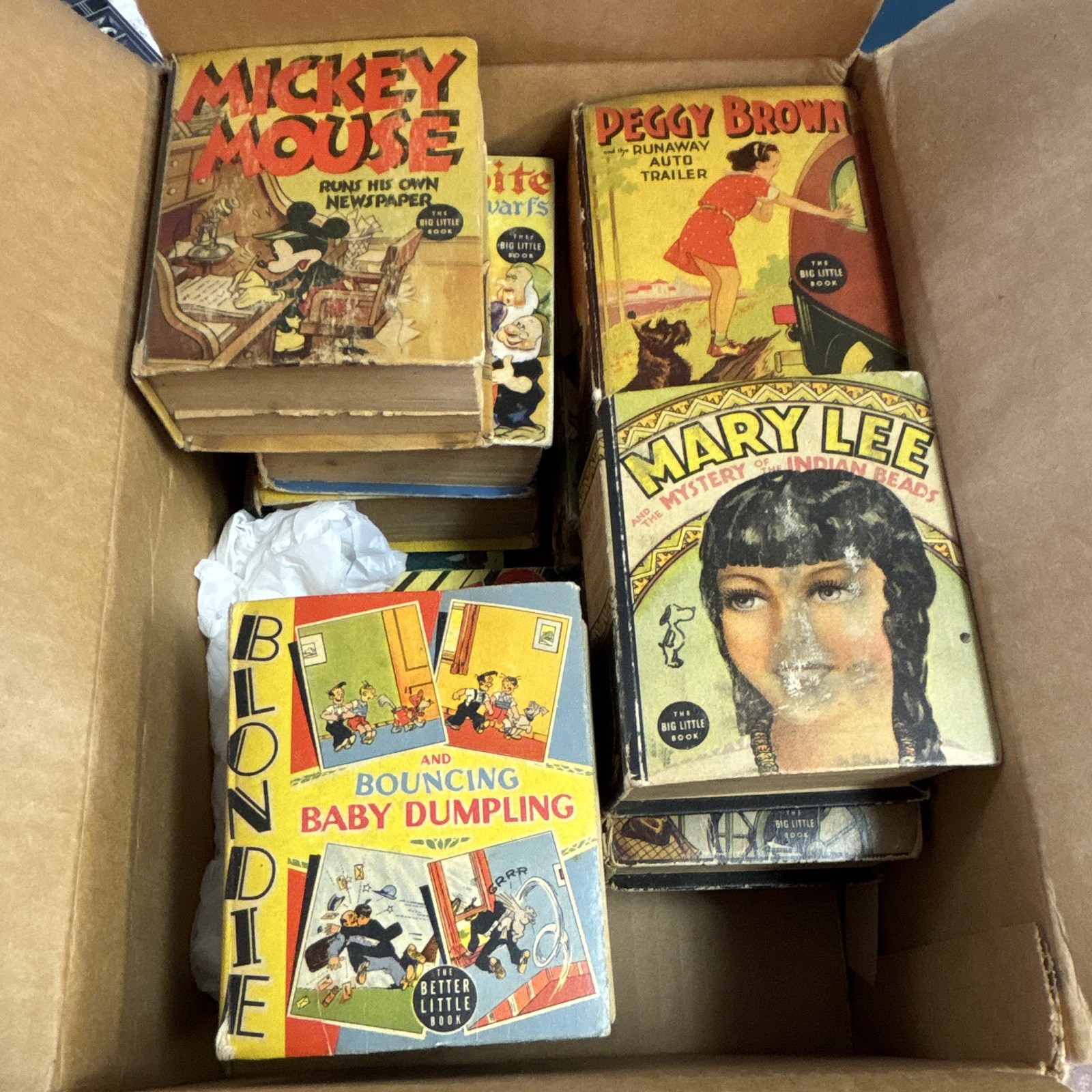 Whitman Big Little Books Mixed Lot Hardcover Illustrated Kids Ages 4-8
