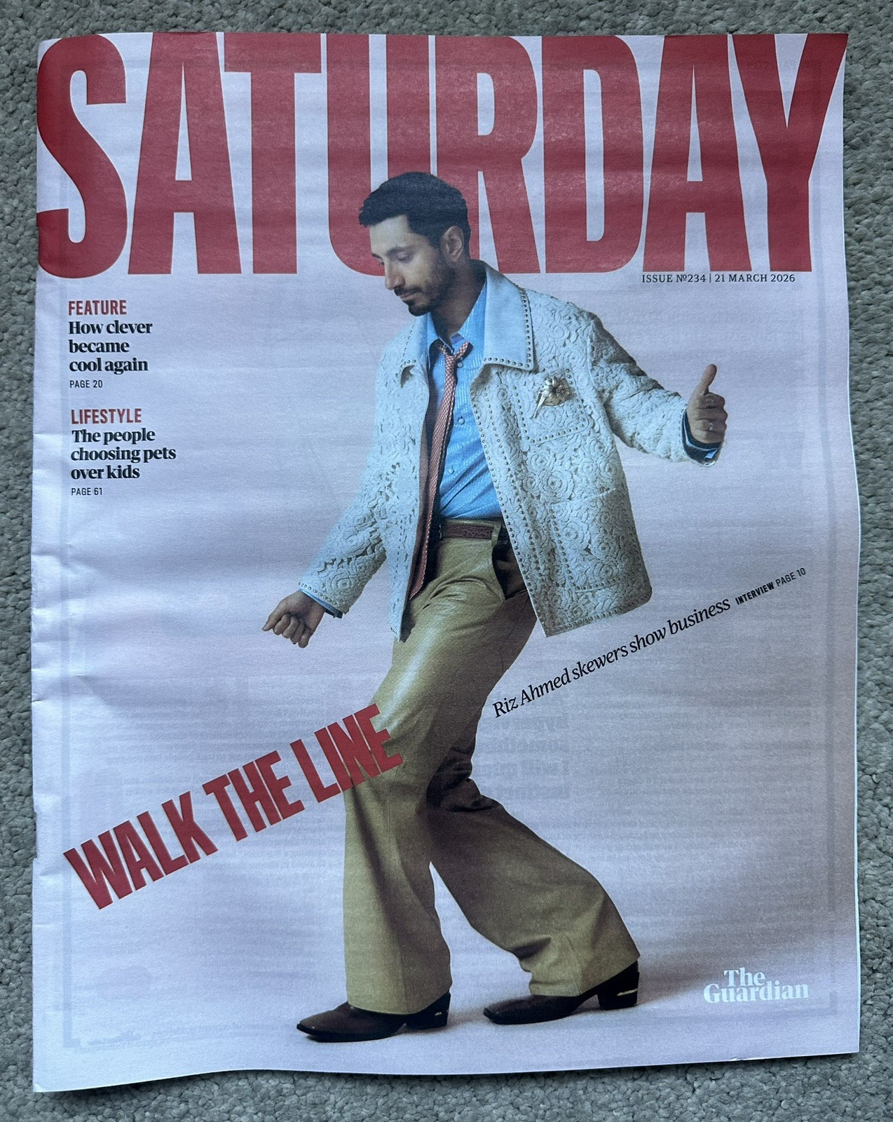The Guardian Magazine 21st March 2026 21/3/26 Riz Ahmed