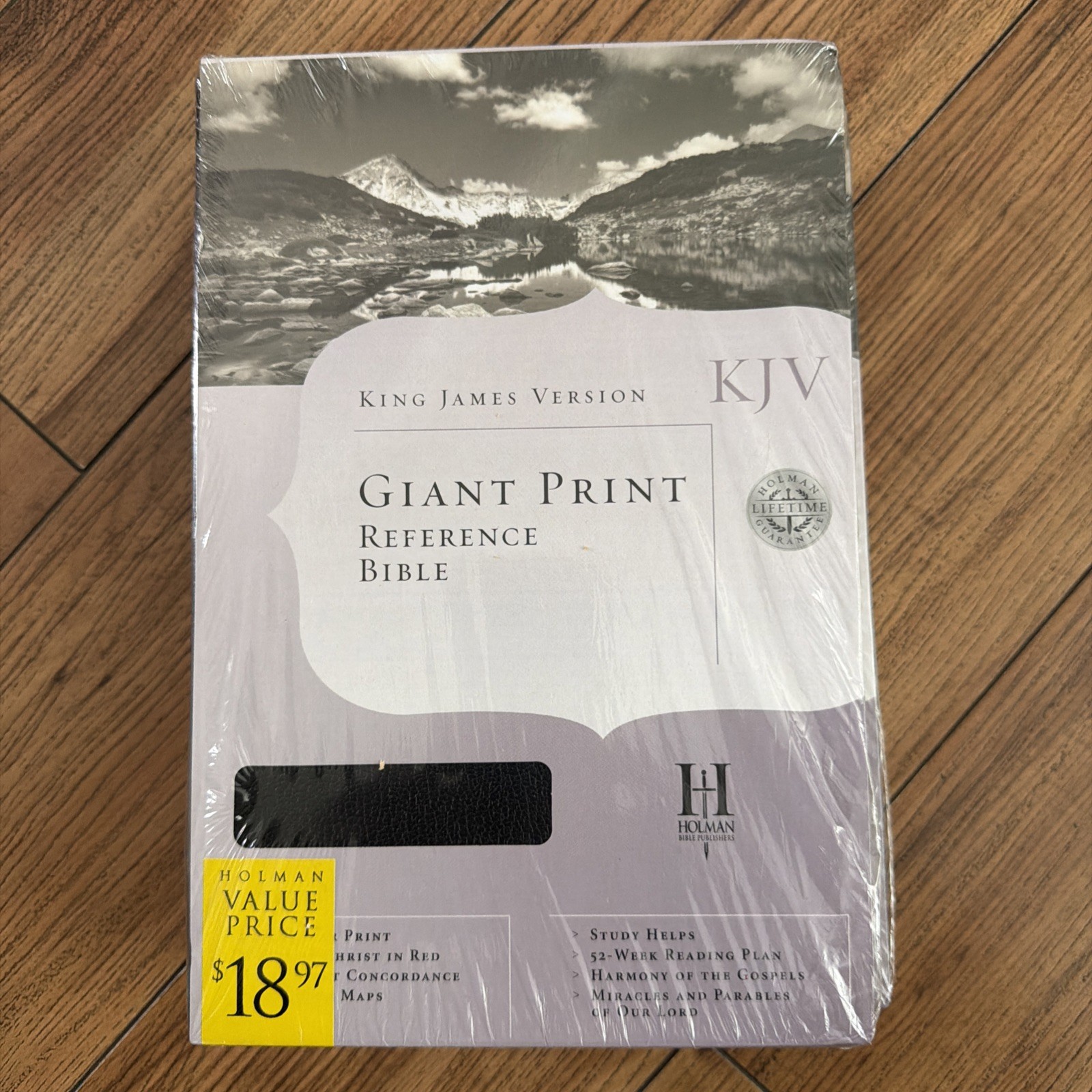 KJV Super Giant Print Reference Bible Leather Bound By Holman Bibles New Black