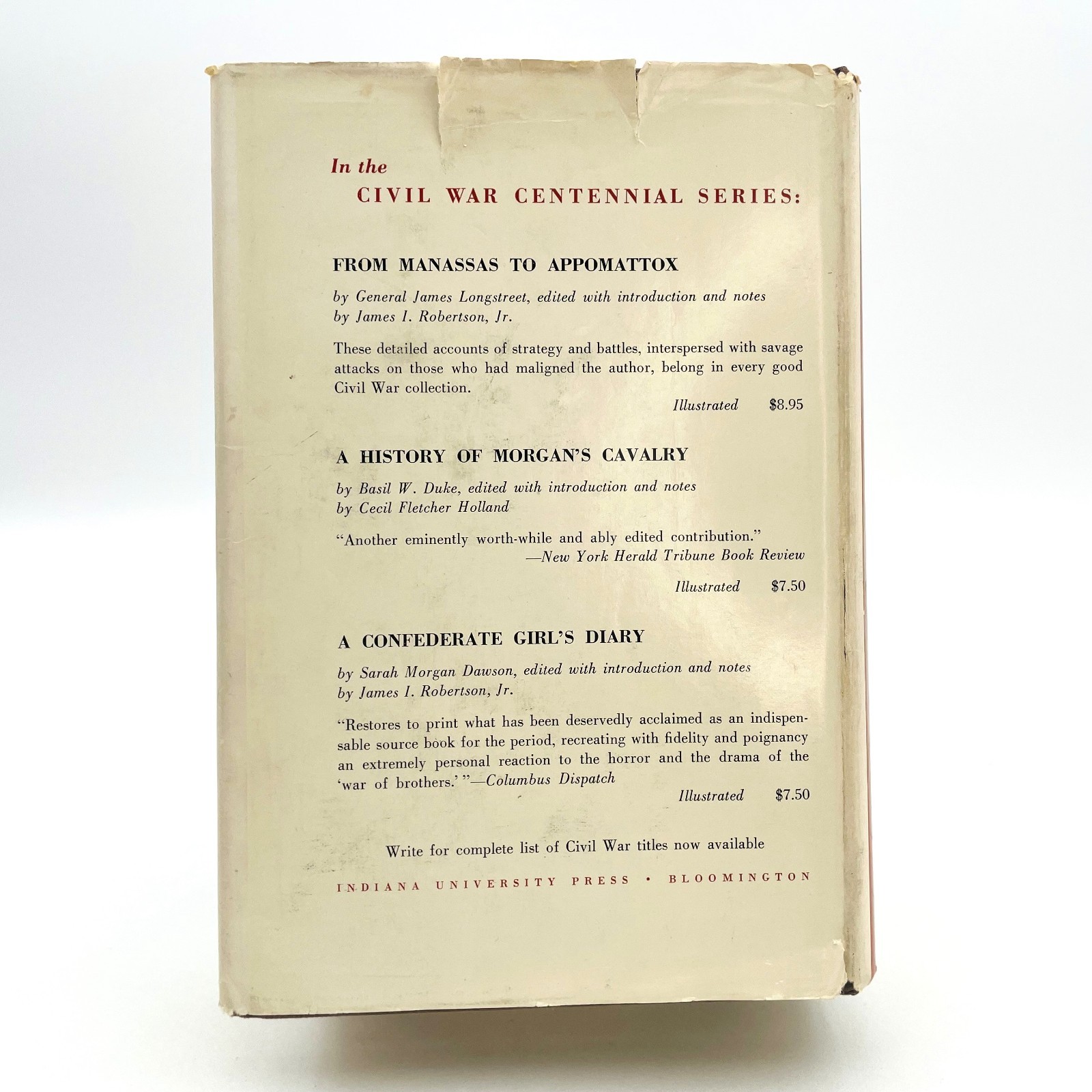 War Memories Jubal Early 1960 Hardcover Dust Jacket Civil War Centennial Series