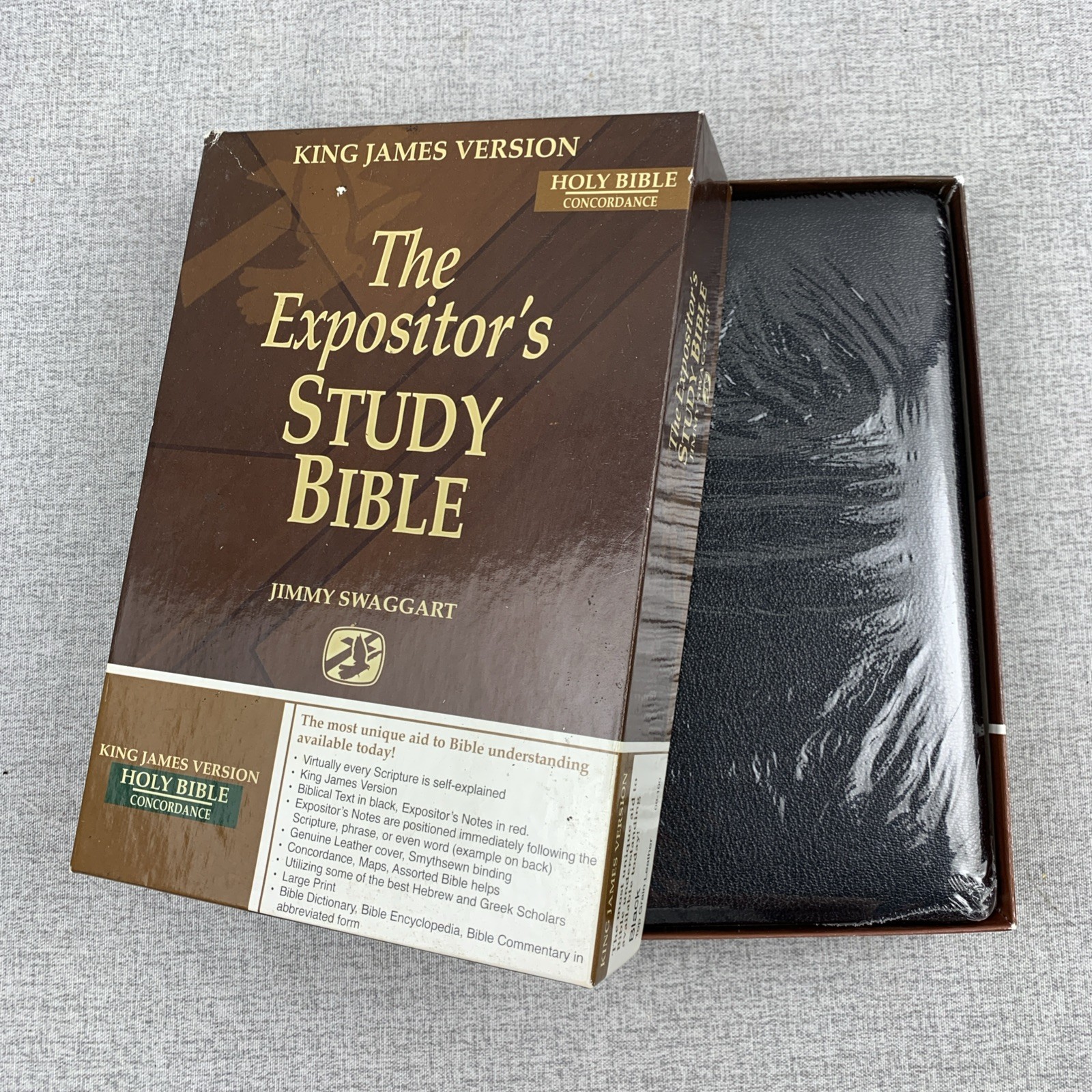 The Expositor’s Study Bible KJV by Jimmy Swaggart Large Print Black Leather NEW
